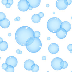 soap bubbles on white background