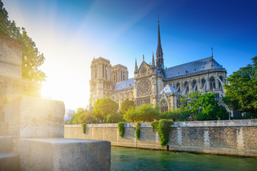 Notre Dame at sunset - Paris