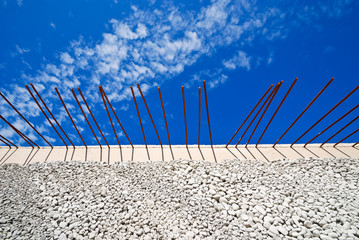 Baustahl Armierung Eisen Baustelle