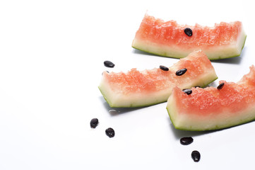 スイカの皮と種