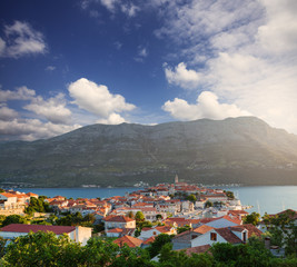 cityscape of Korcula. Croatia