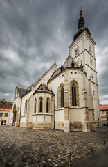 Obraz premium St. Mark's Church in Zagreb, Croatia.