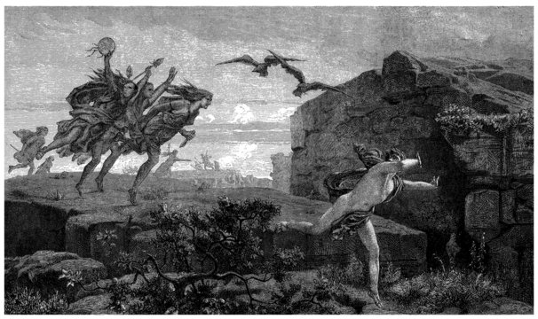 Ancient Greece - Hero & Bacchants (Maenads)