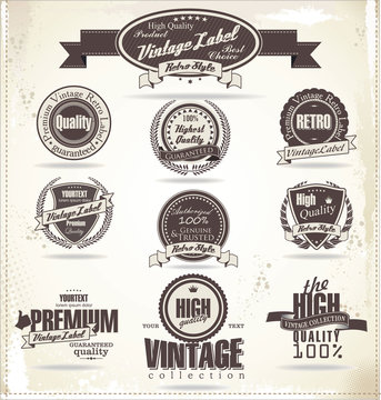 Vintage Styled Premium Quality Label collection