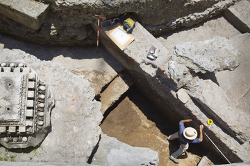 archaeologists working on excavations in Rome
