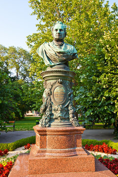 Bust of mayor Andreas Zelinka in Vienna, Austria