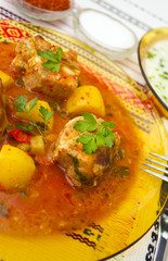 Delicious food in restaurant
