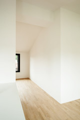interior new house, empty room, view passage