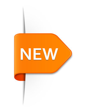 New orange sticker with drop shadow