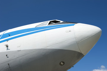 Fototapeta na wymiar Bow of the aircraft
