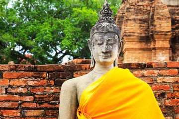 Ancient Buddha in Ayuthaya, Thailand
