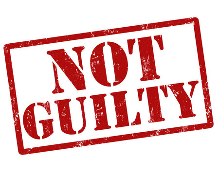Not guilty stamp