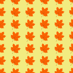 Maple leaves seamless pattern