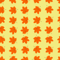 Fototapeta premium Maple leaves seamless pattern
