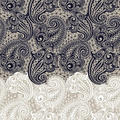 Paisley seamless lace pattern