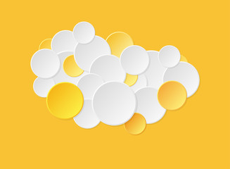 gradient circles in yellow color