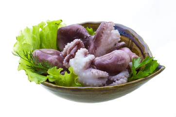 Marinated octopus