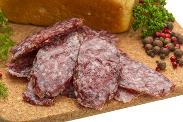 Fresh ripe salami