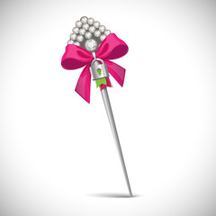 Pin with bow