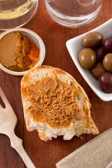 bread with fish paste