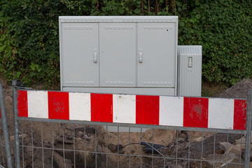 Baustelle für Internet-Schaltkasten