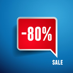 Sale percents label. Vector
