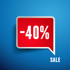 Sale percents label. Vector
