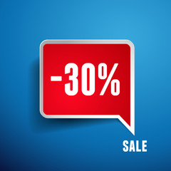 Sale percents label. Vector