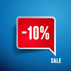 Sale percents label. Vector