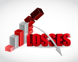 losses graph illustration design