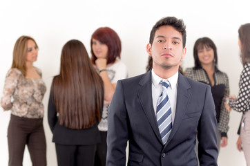 Successful hispanic business man at the office