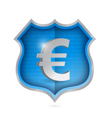 Fototapeta premium euro security shield illustration design