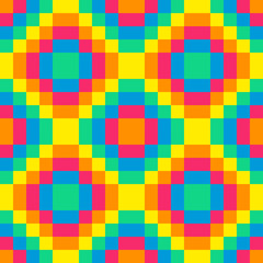 8-bit seamless rainbow diamond background tile