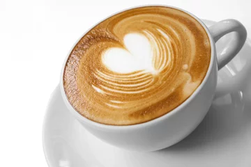 Keuken spatwand met foto Cup of coffee with Love © Kitti bowornphatnon