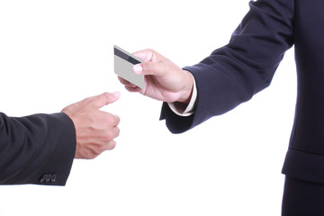 Close up Payment machine on during using Credit card