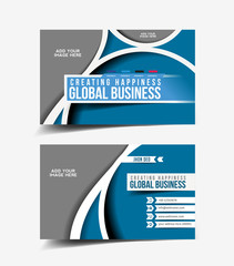 vector business card set, isolated with soft shadow design