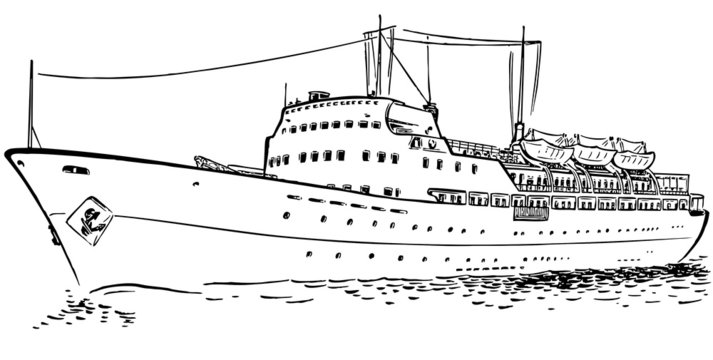 Passenger ship at sea