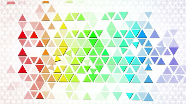 colorful triangles geometric background loop