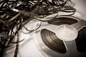 Old magnetic tape reel