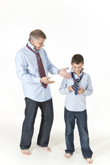 Father is criticizing his son