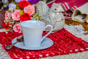 White cup of coffee