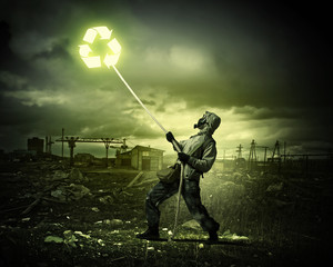 Stalker in gas mask