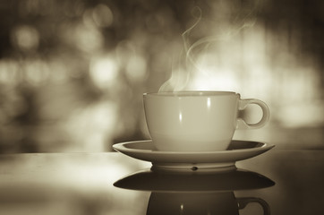 Vintage photo of coffee cup