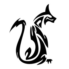 Katze Abstrakt Tattoo Vektor