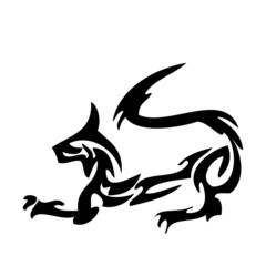 Katze Abstrakt Tattoo Vektor