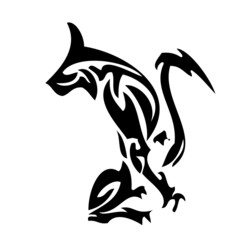 Katze Abstrakt Tattoo Vektor