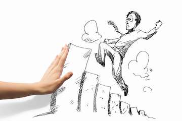 Caricature of businessman