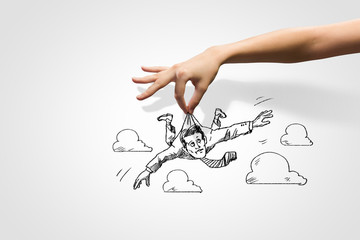 Caricature of businessman