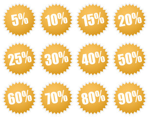 Rabatt Sticker - gelb