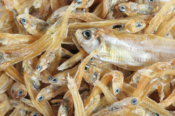 Close up Small dry fish